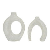 Vases & Table Decor: Set of 2 Nordic Boho Hollow Snuggle Vases Resin Flower Vases Living Room Decor