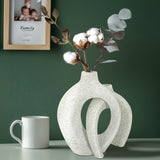 Vases & Table Decor: Set of 2 Nordic Boho Hollow Snuggle Vases Resin Flower Vases Living Room Decor