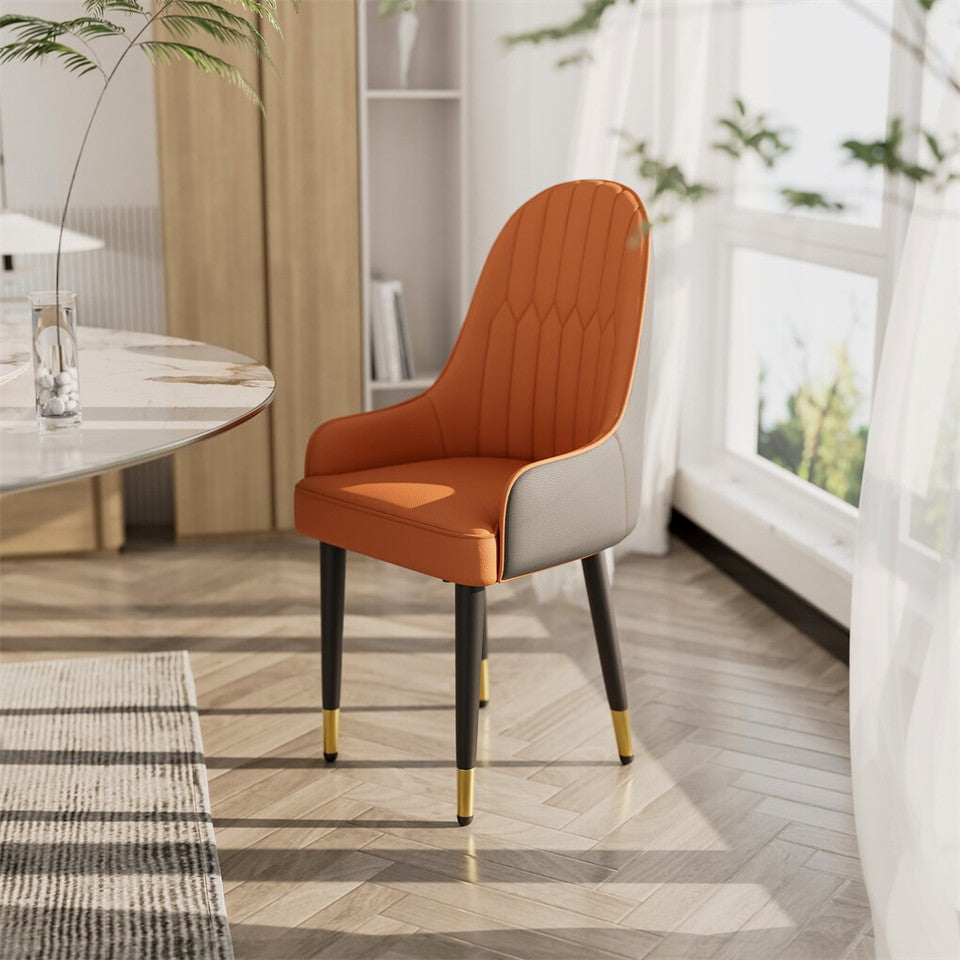 Kitchen & Dining Chairs: 2X Dining Chair Anti-scratch Leather Padded Seat Kitchen Chair