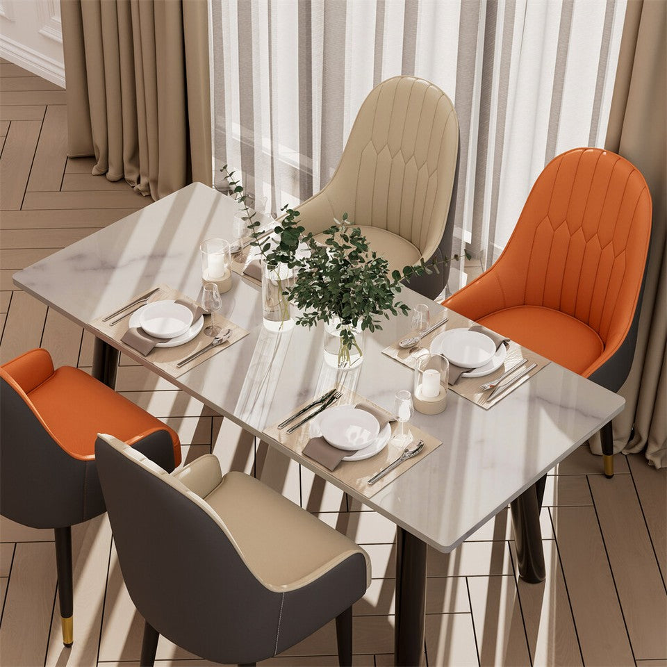 Kitchen & Dining Chairs: 2X Dining Chair Anti-scratch Leather Padded Seat Kitchen Chair