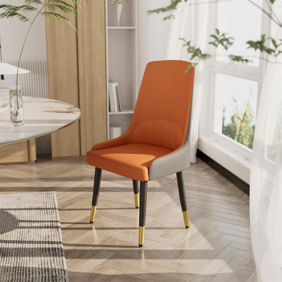 Kitchen & Dining Chairs: 2X Dining Chair Anti-scratch Leather Padded Seat Kitchen Chair