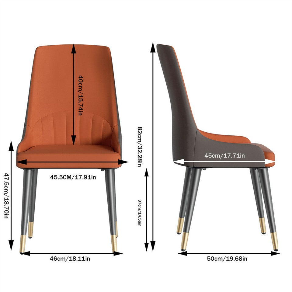 Kitchen & Dining Chairs: 2X Dining Chair Anti-scratch Leather Padded Seat Kitchen Chair