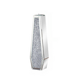 Vases & Table Decor: Silver Mirrored Floor Vase Luxury Diamond Flower Vase Living Room Home Office