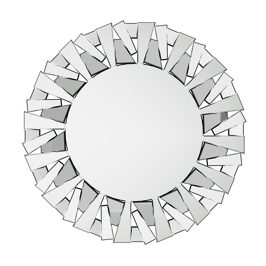 Mirrors: Silver Sunburst Round Wall Mirror