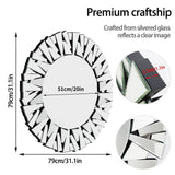 Mirrors: Silver Sunburst Round Wall Mirror