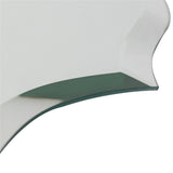 Mirrors: Beveled Silver Oval Wall Mirror Versatile Frameless Design for Vertical or Horizontal Display