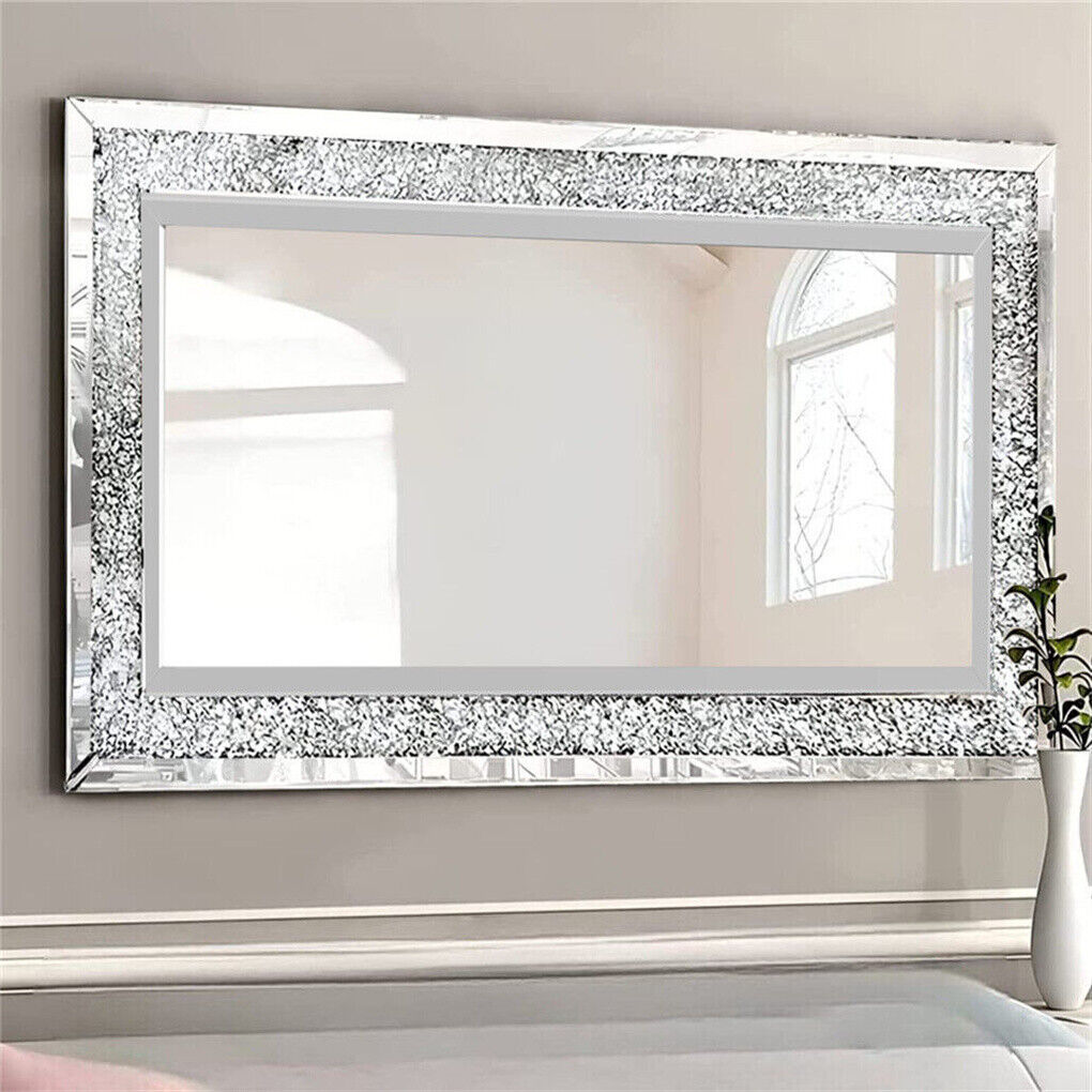Mirrors: Xxxl Large Gorgeous Diamond Wall Mirror Crushed Crystal Long Full Length Mirror