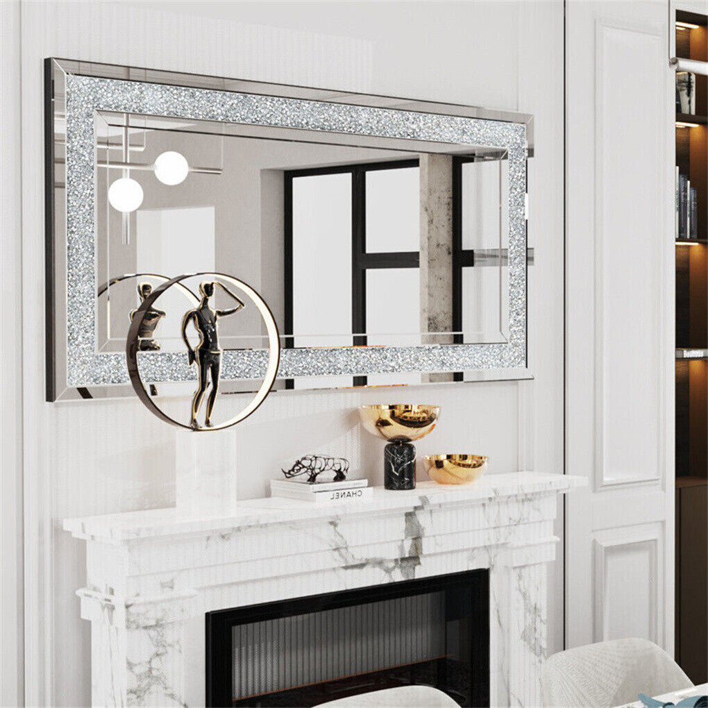 Mirrors: Xxxl Large Gorgeous Diamond Wall Mirror Crushed Crystal Long Full Length Mirror