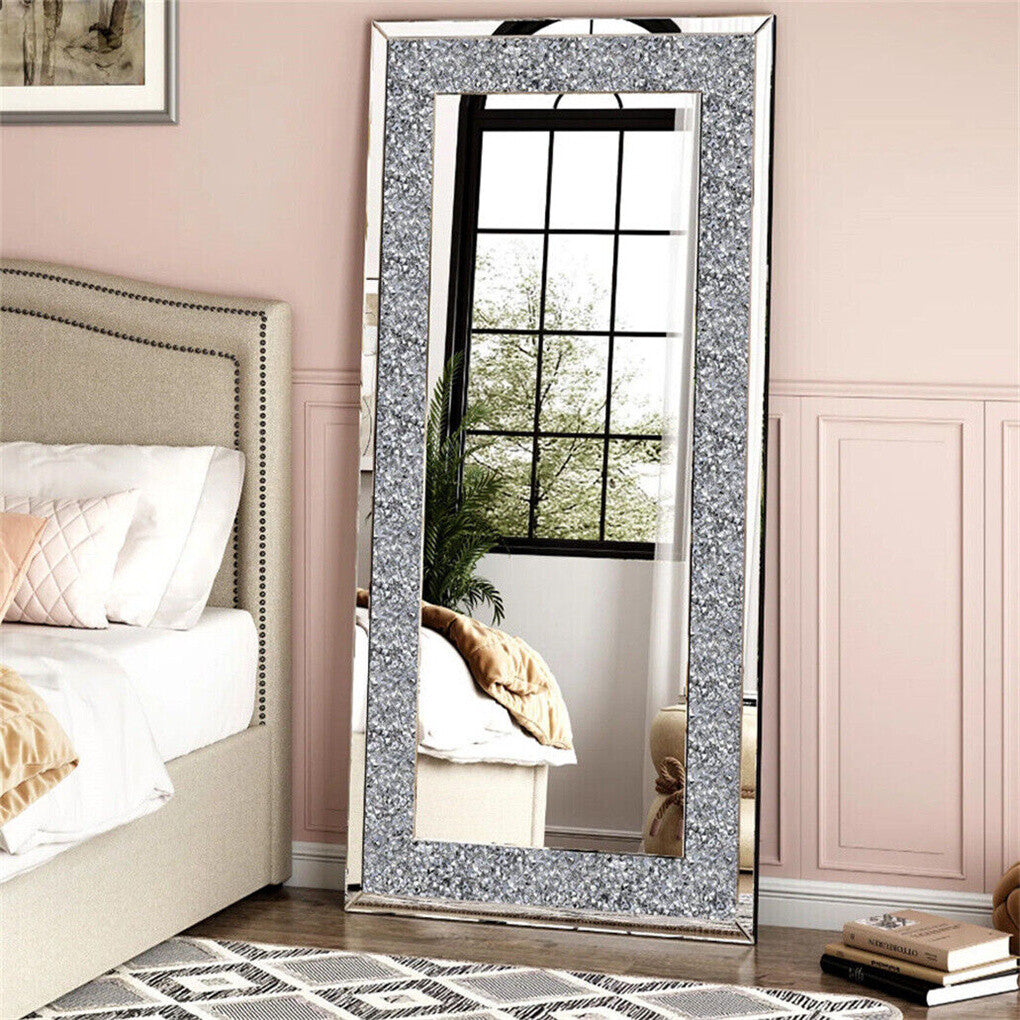 Mirrors: Xxxl Large Gorgeous Diamond Wall Mirror Crushed Crystal Long Full Length Mirror