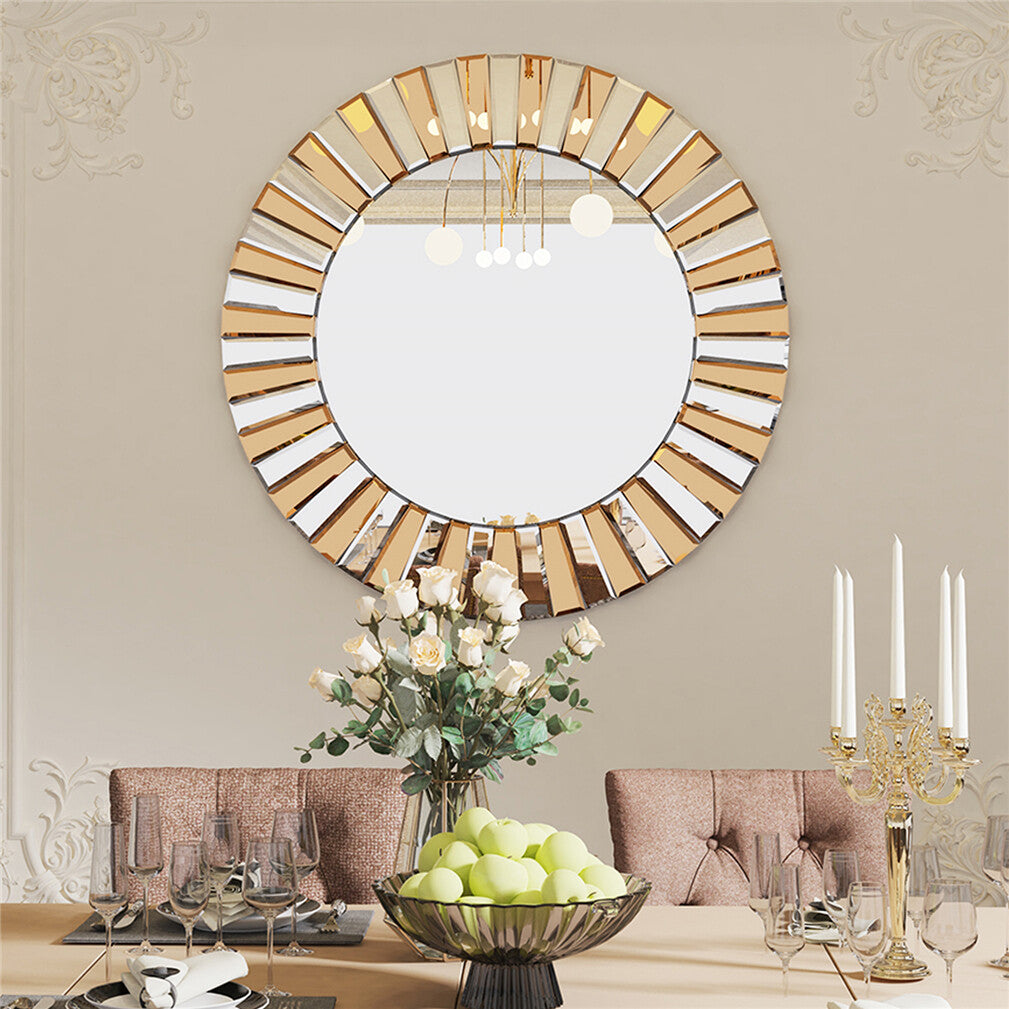 Mirrors: Radiant Sunburst Mirror: Elegant Wall Mounted Decor for Your Living Space