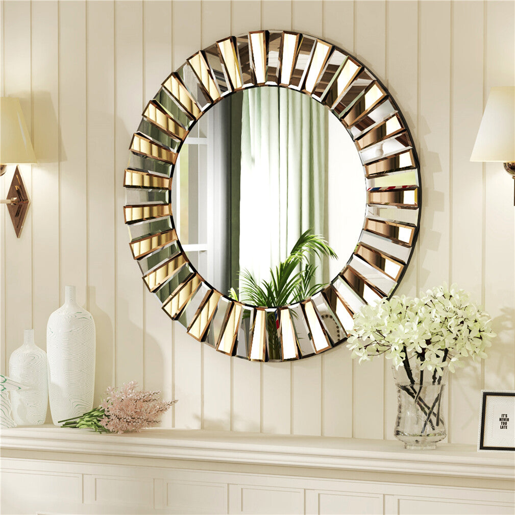 Mirrors: Radiant Sunburst Mirror: Elegant Wall Mounted Decor for Your Living Space