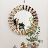Mirrors: Radiant Sunburst Mirror: Elegant Wall Mounted Decor for Your Living Space