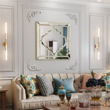Mirrors: High-grade Unique Decorative Accent Mirror Elegant Square Wall Silver HD Mirror