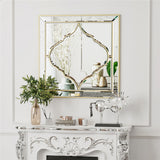 Mirrors: High-grade Unique Decorative Accent Mirror Elegant Square Wall Silver HD Mirror