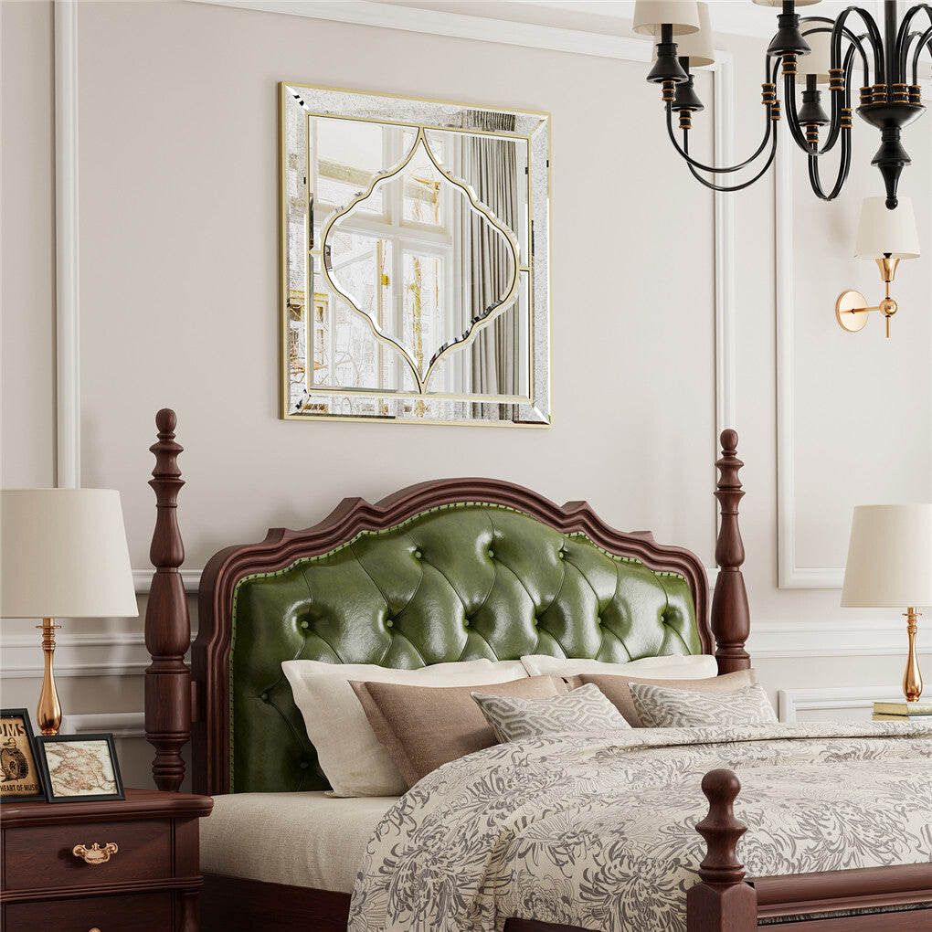 Mirrors: High-grade Unique Decorative Accent Mirror Elegant Square Wall Silver HD Mirror