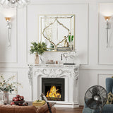 Mirrors: High-grade Unique Decorative Accent Mirror Elegant Square Wall Silver HD Mirror