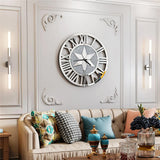 Clocks: Sparkle Twinkle Crystal Diamond Wall Clock Silver Mirror Wall Decor Big Clocks