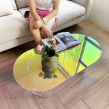 Side Tables: Gorgeous Iridescent Acrylic Side Table Cool Rainbow Coffee Table Home Art Decor