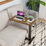 Screens & Stands: Premium height Adjustable Overbed Bedside Table With Wheels Solid Tilt Tray Table