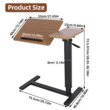Screens & Stands: Premium height Adjustable Overbed Bedside Table With Wheels Solid Tilt Tray Table