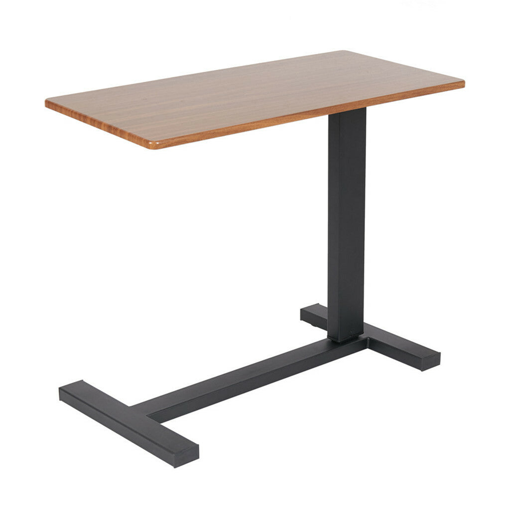 Non Tilt Top Overbed Bedside Table with Auto-Touch Adjustable Height Wheels