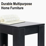 Dining Tables: Rustic 2Tiers Side Table Open Accent Table Bedside Storage Slim Coffee End Table
