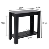 Dining Tables: Rustic 2Tiers Side Table Open Accent Table Bedside Storage Slim Coffee End Table