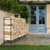 Garden Beds & Planters: FIN 233cm Extra Long Heavy Duty Firewood Log Rack Metal Storage Holder Garden Indoor