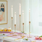 Candle Accessories: Set of 3 Decorative Candlestick Holder- gold