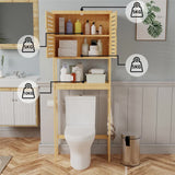 Bathroom Cabinets, Cupboards & Storage: 4-Tier Bamboo Bathroom Toilet Storage Rack