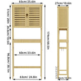 Bathroom Cabinets, Cupboards & Storage: 4-Tier Bamboo Bathroom Toilet Storage Rack