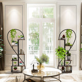 Gardening Accessories: Fin Merge/Separate Metal Plant Stand Heart Shape Ladder Book Shelf For Indoor Garden