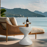 Screens & Stands: Hourglass Shaped Lightweight Concrete Sofa Side Table Bedside Table Nightstand