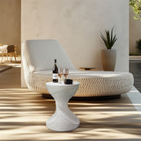 Screens & Stands: Hourglass Shaped Lightweight Concrete Sofa Side Table Bedside Table Nightstand