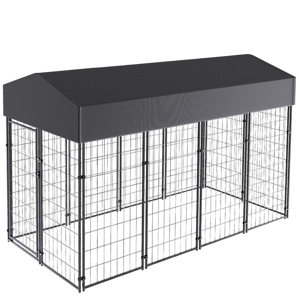 Dog Playpens & Gates: Jumbo Outdoor Dog Kennel Heavy Duty Pet Playpen Pre-galvanized Animal Cage Fence