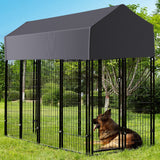 Dog Playpens & Gates: Jumbo Outdoor Dog Kennel Heavy Duty Pet Playpen Pre-galvanized Animal Cage Fence