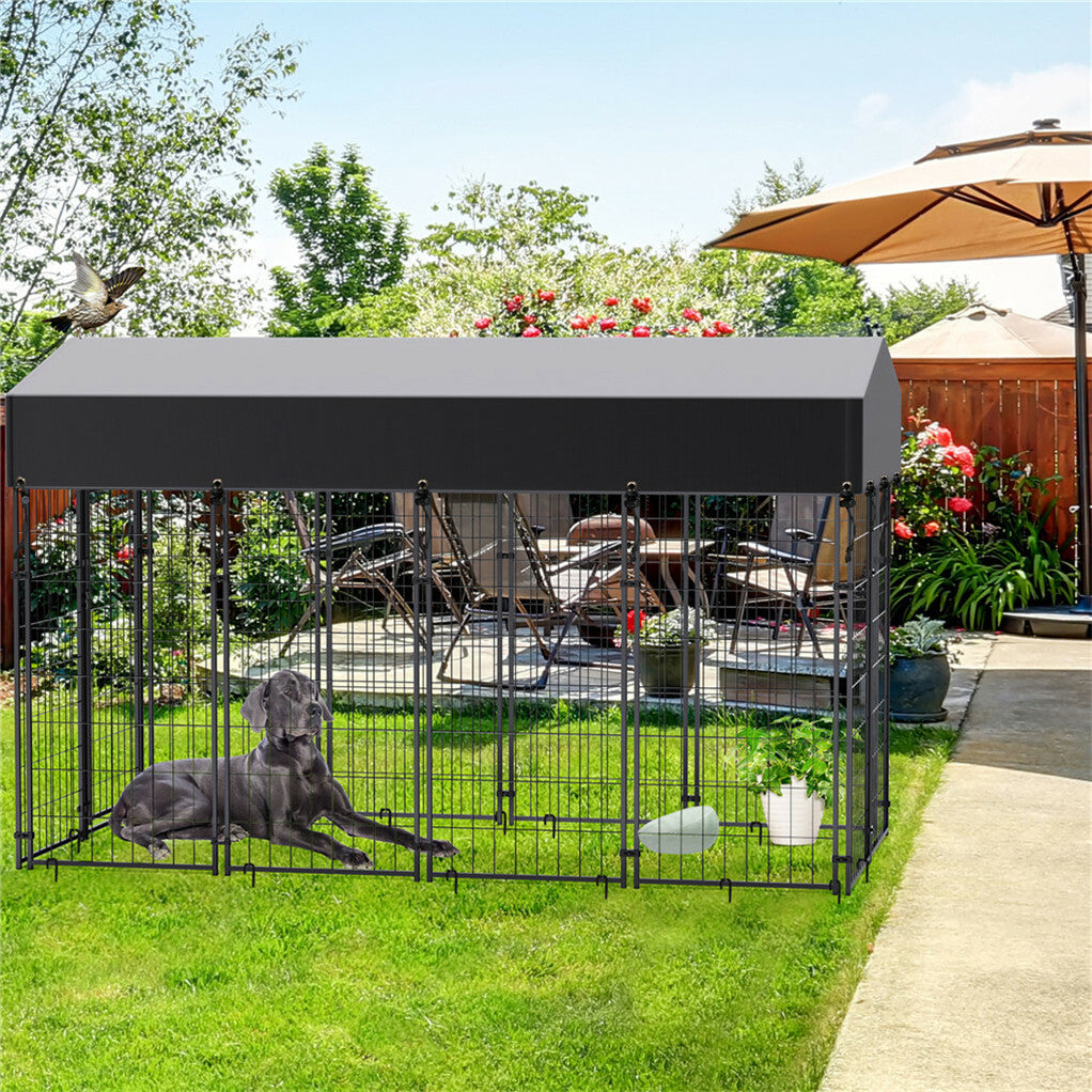 Dog Playpens & Gates: Jumbo Outdoor Dog Kennel Heavy Duty Pet Playpen Pre-galvanized Animal Cage Fence