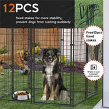 Dog Playpens & Gates: Jumbo Outdoor Dog Kennel Heavy Duty Pet Playpen Pre-galvanized Animal Cage Fence