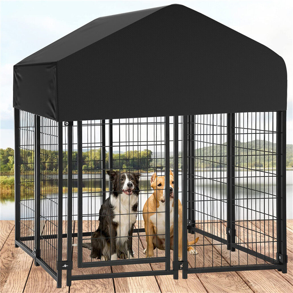 Dog Playpens & Gates: Dog Playpen House Heavy Duty Large Outdoor Dog Kennel Anti-rust Metal Pet Crate