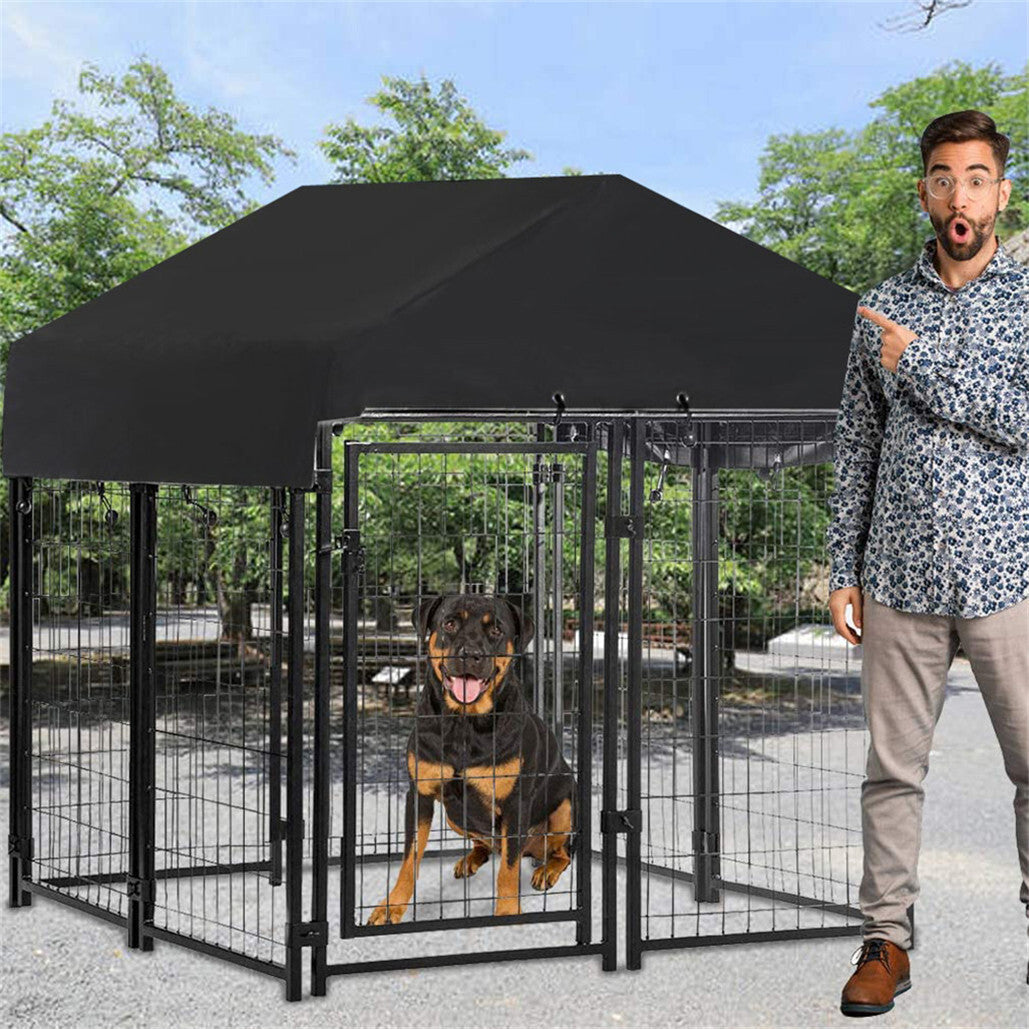 Dog Playpens & Gates: Dog Playpen House Heavy Duty Large Outdoor Dog Kennel Anti-rust Metal Pet Crate