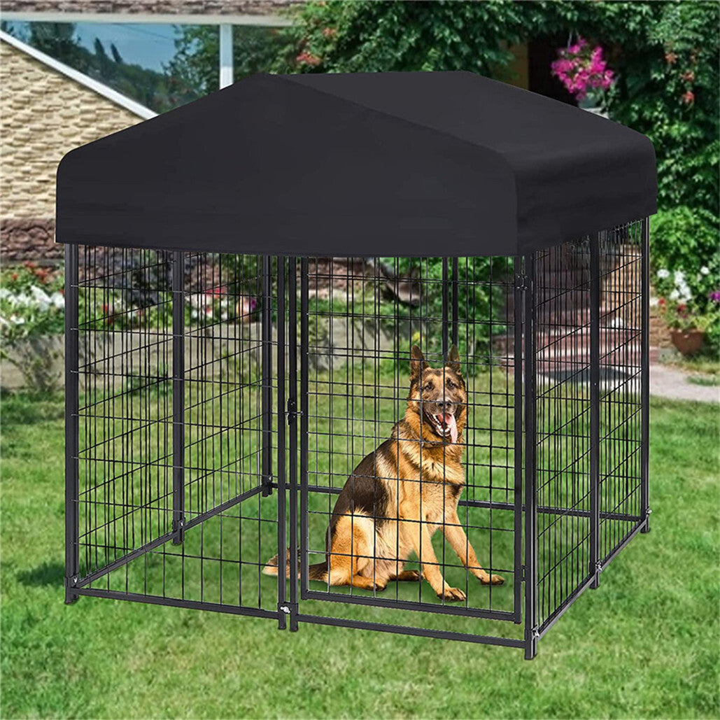 Dog Playpens & Gates: Dog Playpen House Heavy Duty Large Outdoor Dog Kennel Anti-rust Metal Pet Crate
