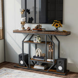 Table & Bar Stools: 4-Tier Large Vintage Console Table Ultra Long Entryway Sofa Storage Table Hallwa