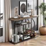 Table & Bar Stools: 4-Tier Large Vintage Console Table Ultra Long Entryway Sofa Storage Table Hallwa