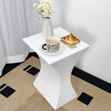 Screens & Stands: Hourglass Shape Geometric Lightweight Coffee Side Table Bedroom Nightstand Table