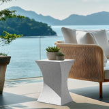 Screens & Stands: Hourglass Shape Geometric Lightweight Coffee Side Table Bedroom Nightstand Table