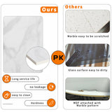 Side Tables: Luxury square side table marble stone-Black frame