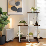 Gardening Accessories: FIN Vintage Plant Holder 3 Tiers Storage Shelf Unit with Lockable Casters Garden