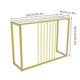 Side Tables: Golden Console Table for Hallway Entryway