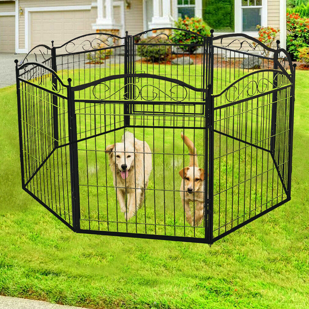 Dog Playpens & Gates: Dog Playpen Kennel Cage Indoor Outdoor Dog Exercise Pen Cat Chicken Rabbit Fence