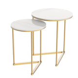 Side Tables: Set of 2 Sintered Stone Nesting End Tables